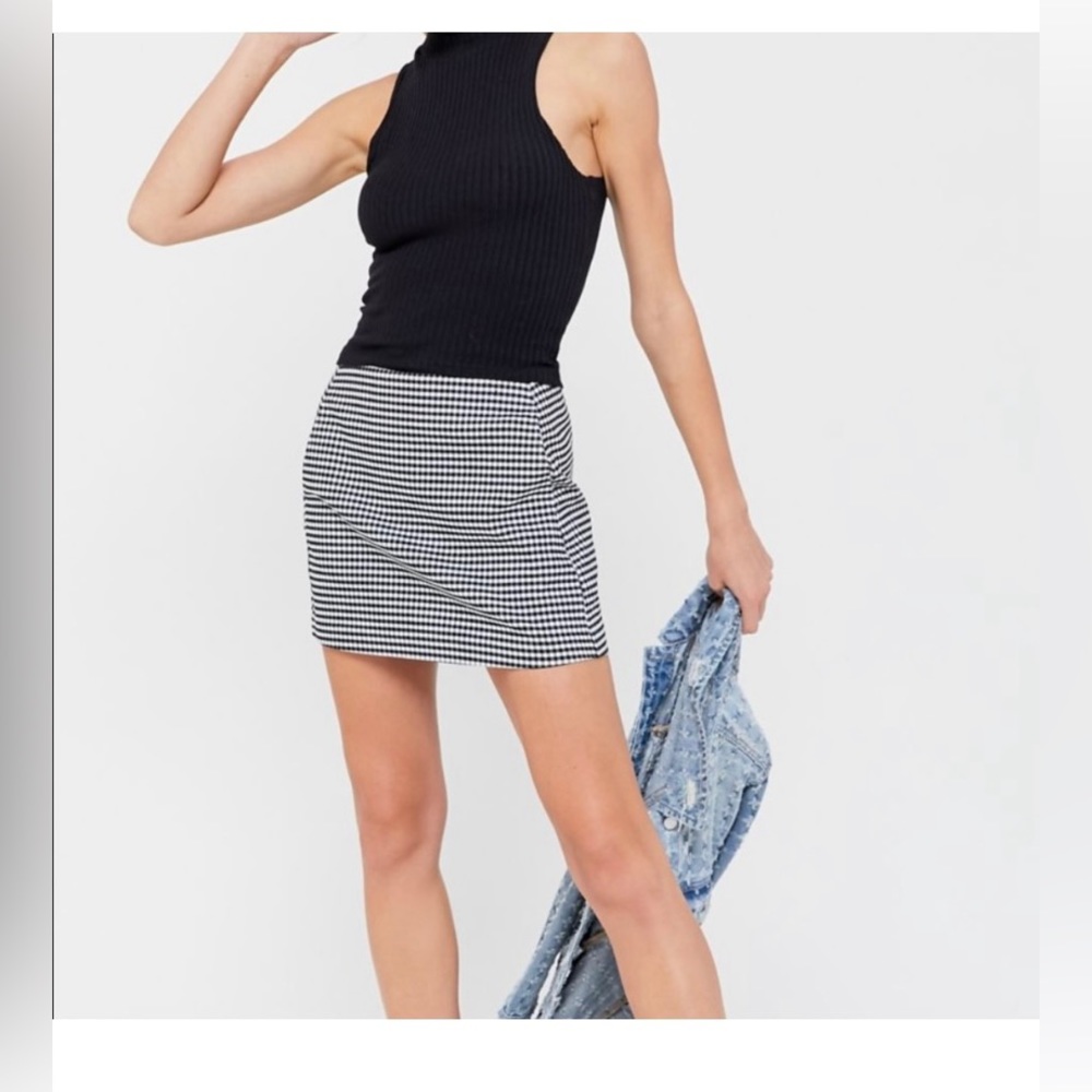 Urban Outfitters Gingham Plaid Mini Skirt